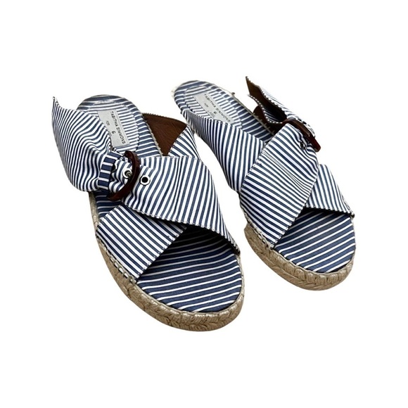 TABITHA SIMMONS for G Label Richie Striped Slide Sandals Women's Sz.39 - Picture 3 of 5